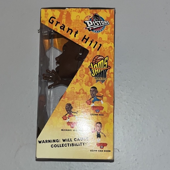 1999 NBA ULTRA JAMS! DETROIT PISTONS GRANT HILL  LIMITED Heads Up Bobblehead - Picture 6 of 8
